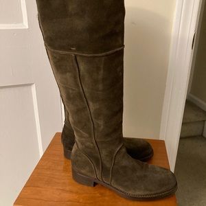 Alberto Fermani brown suede boots knee high, 37